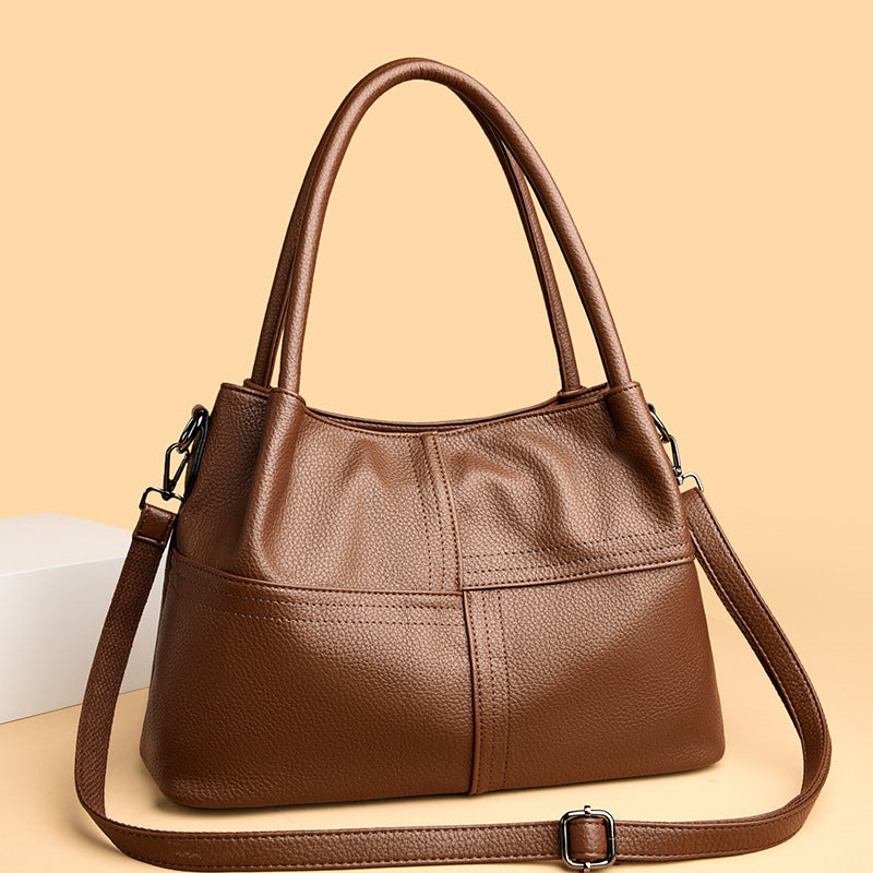 Women's Texture Soft Leather Commuter Simple Bags