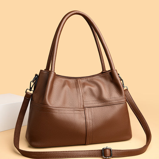 Women's Texture Soft Leather Commuter Simple Bags