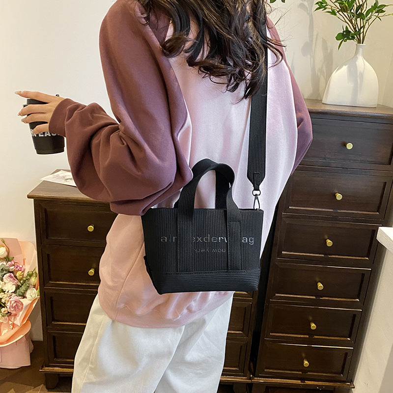 Women's Large Capacity Totes Simple College Style Alphabet Women's Shoulder Bag