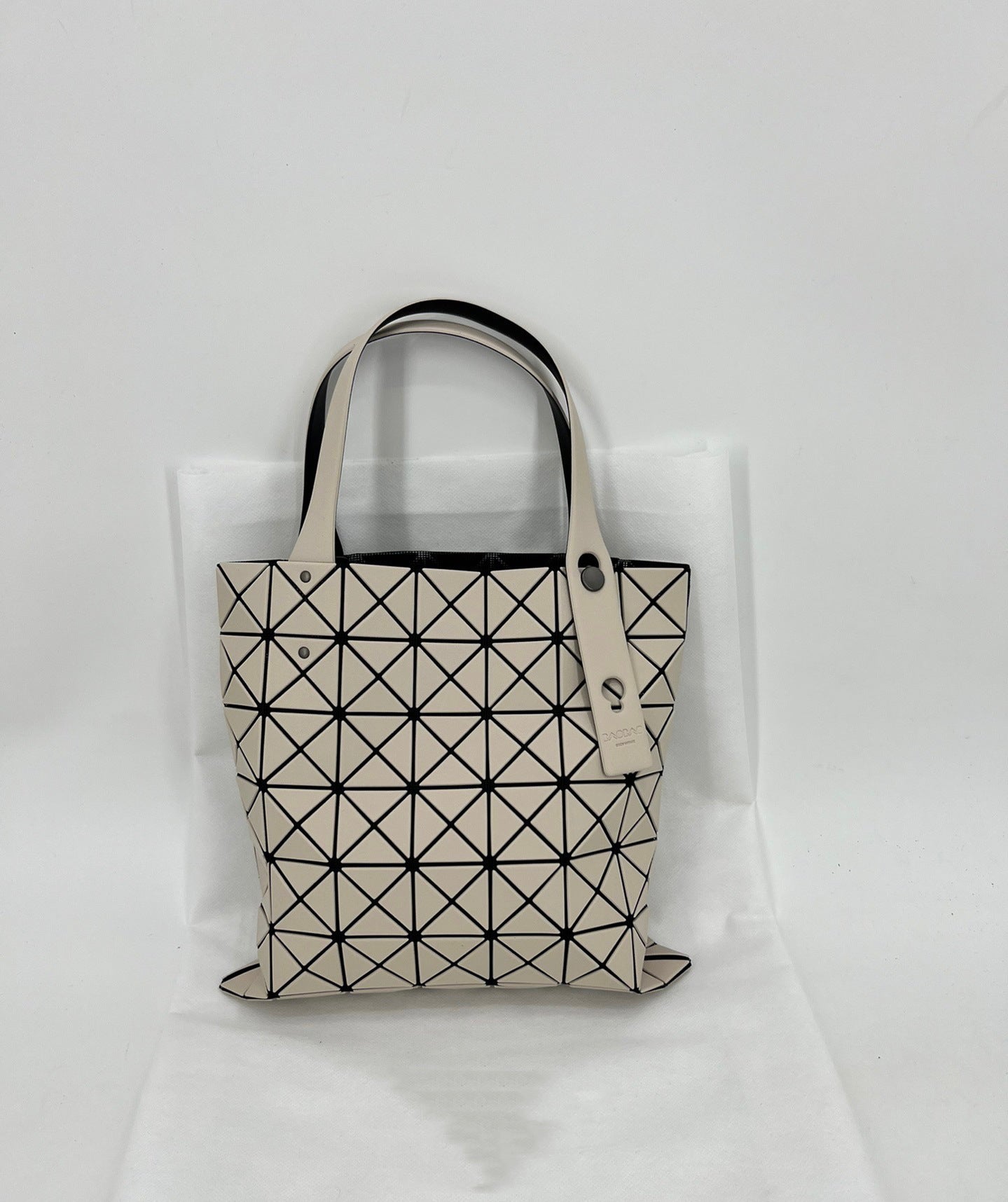 Women's Rhombus Seven Cells Matte Metal Color Tote Bag