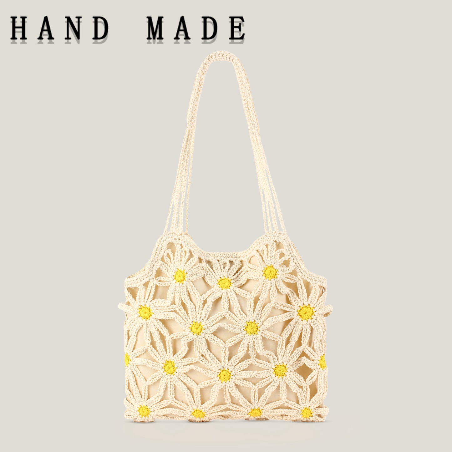Women's Cotton String Hollow Flower Seaside Holiday Daily Fashion Women's Shoulder Bag