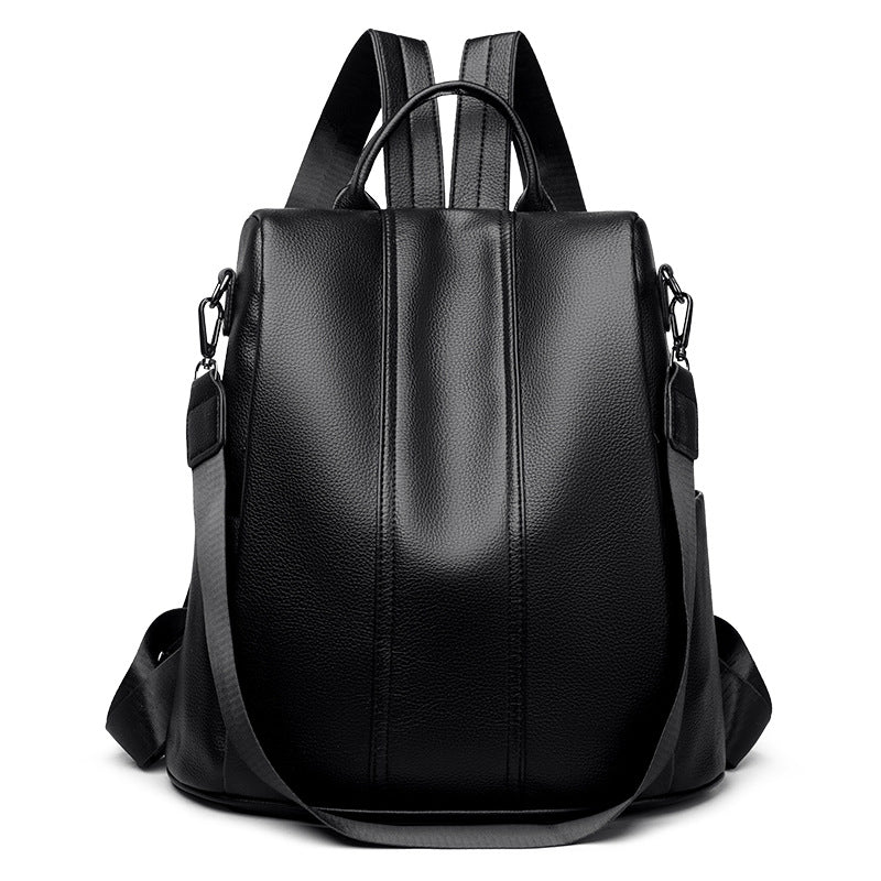 Women's Large Capacity Portable Trendy Fashion Soft Leather Women's Backpack