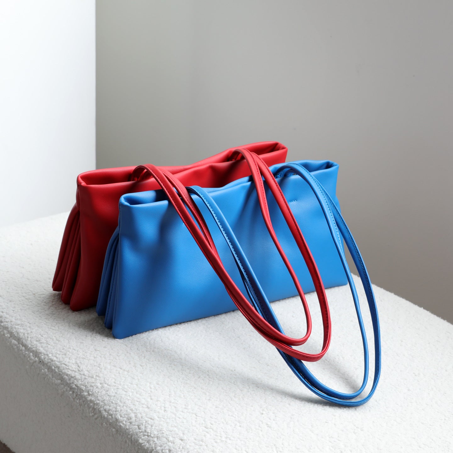 Women's Simple Style Soft First Layer Cowhide Underarm Bag