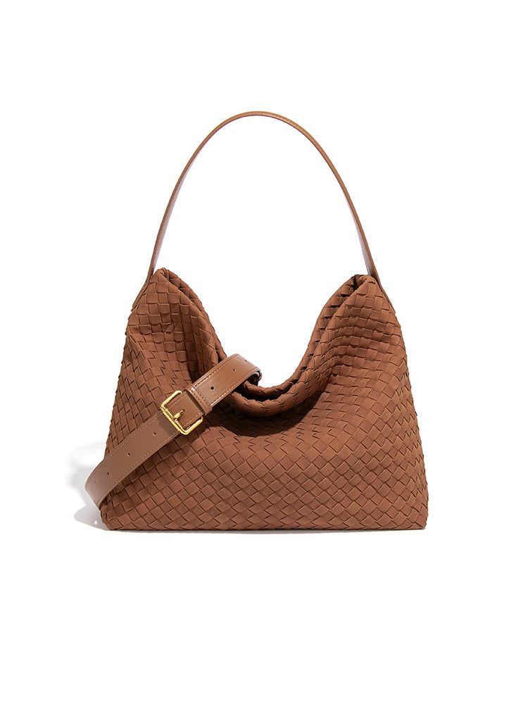 Women's Retro Portable Large Capacity Woven Women's Handbag