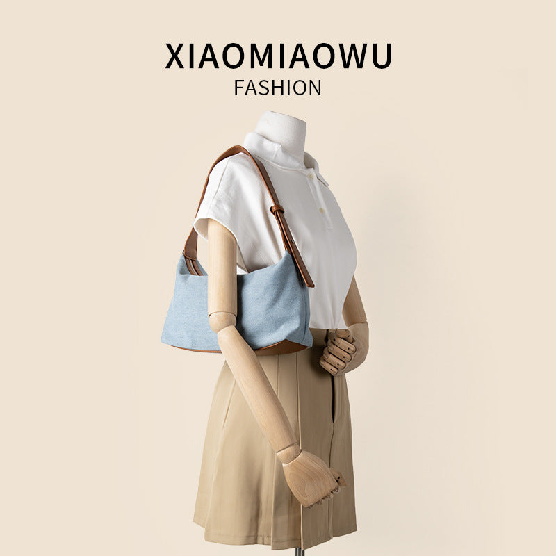 Summer Jean Leisure Artistic Portable Female High Underarm Bag