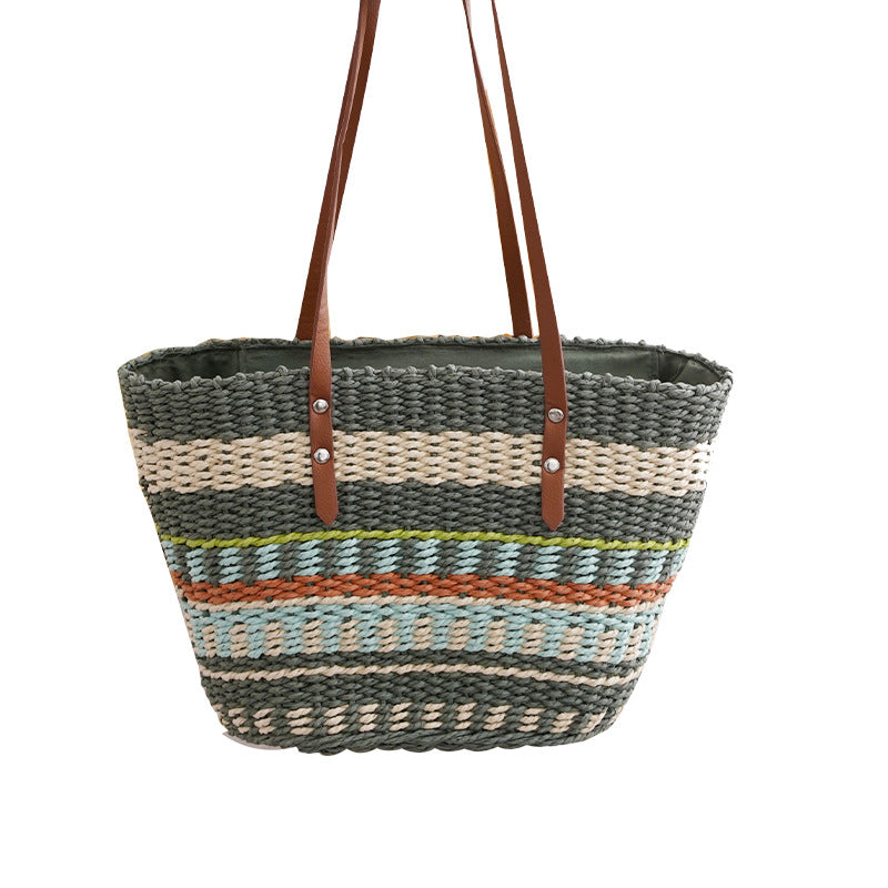 Women's Straw Soft Leather For Large Capacity Totes Women's Handbag