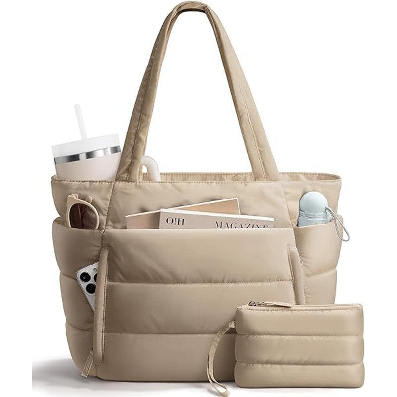 Women's Trendy Mummy Leisure Commute Quilted One Tote Bags
