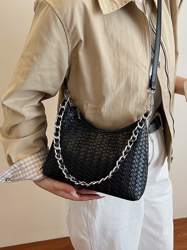 Fashionable Chain Woven Large Capacity Totes Bags