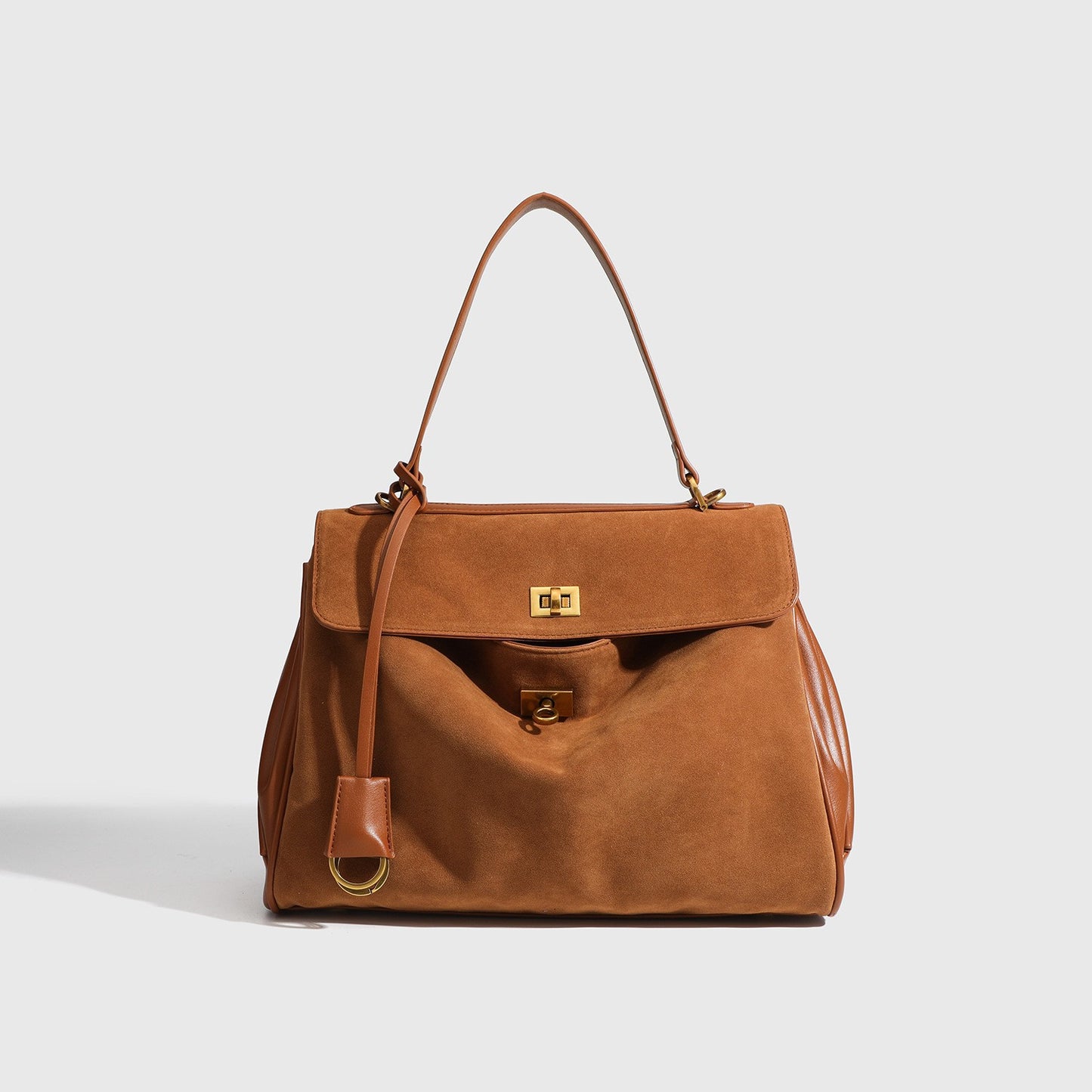 Women's Genuine Leather Deerskin Veet Large Capacity Underarm Matte Tote Bag
