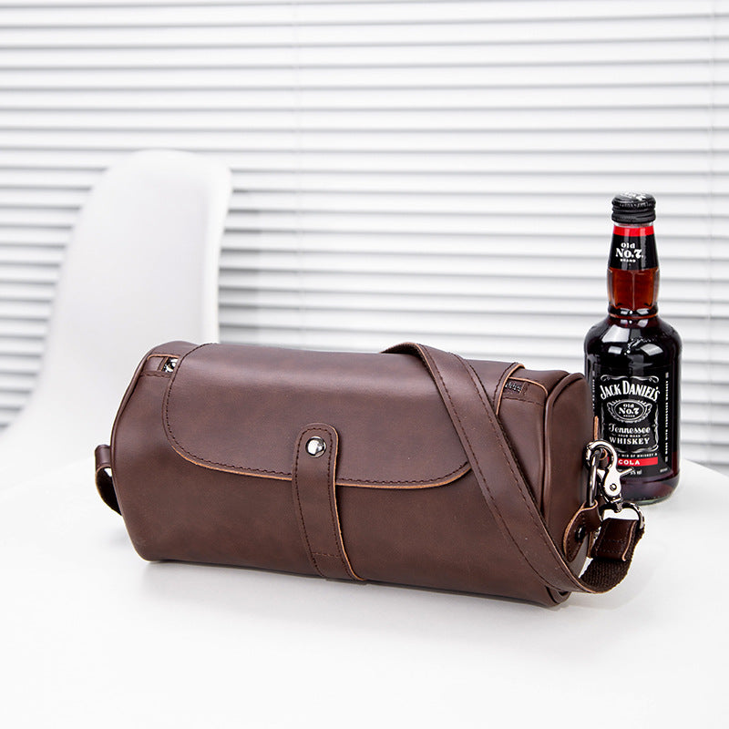 Men's Style Fashion Leather Retro Crazy Horse Trendy Men's Messenger Bag