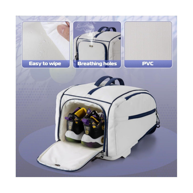 Women's & Men's Peak Ball Racket Storage Waterproof Easy To Wipe With Shoes Sports Backpack