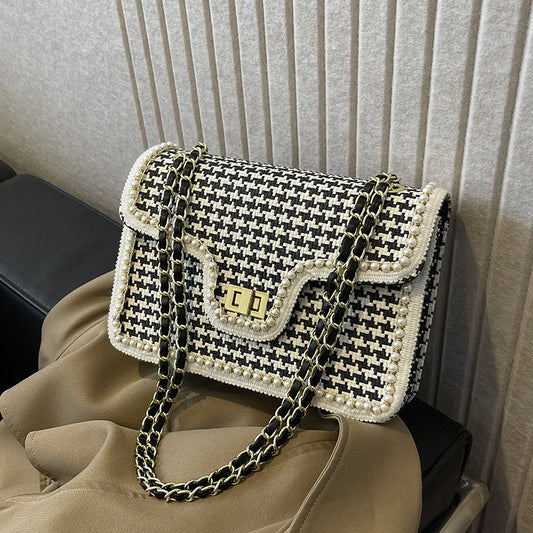 Women's Classic Style Knitted Chain Underarm Bags