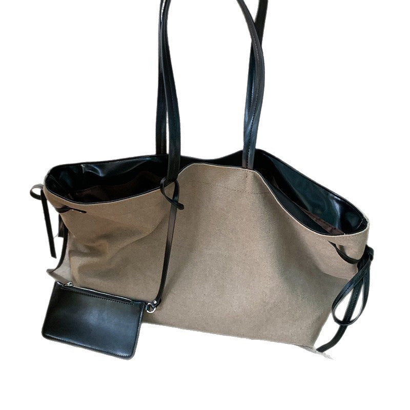 Women's Retro Large Capacity Canvas Simple Portable Tote Bags