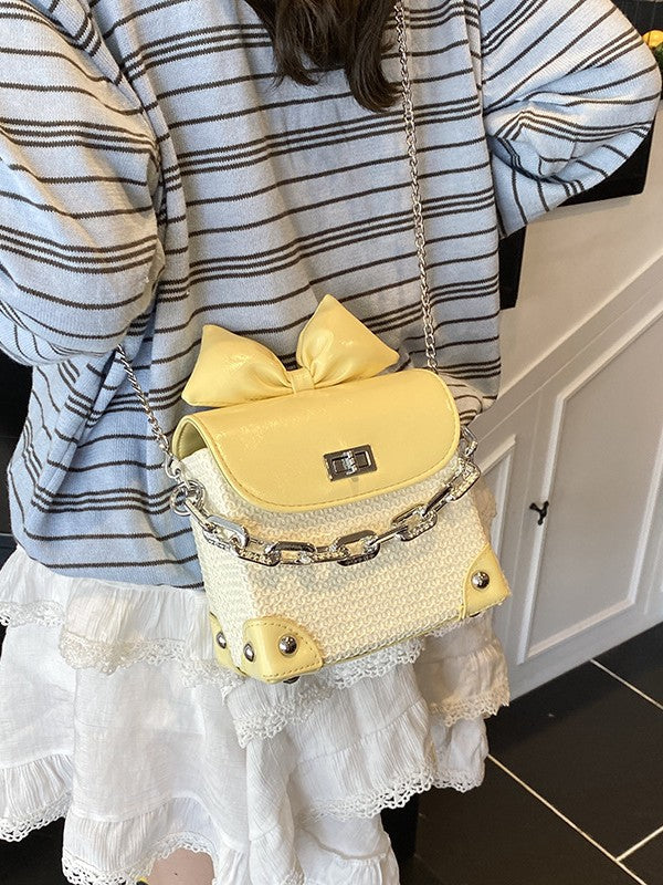 Women's Fashion Bowknot Mini Box High-grade Versatile Bags