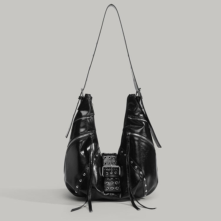 Leather Croissant Hot Fan Bike Packet Niche Lazy Simple Fashion Women's Shoulder Bag