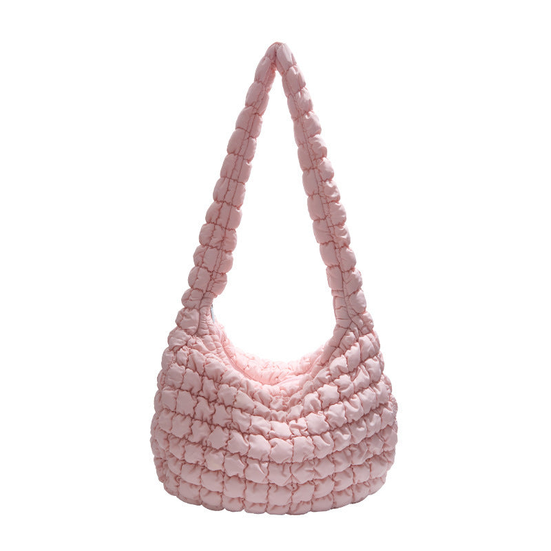 Korean Pleated Cloud Bubble Large Capacity Tote Bag