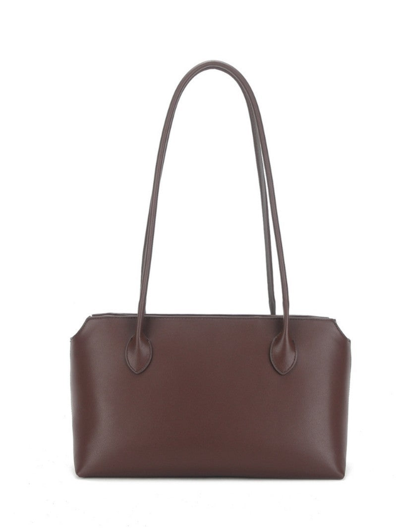 Genuine Leather Minimalist Style Easy Matching Tote Bags