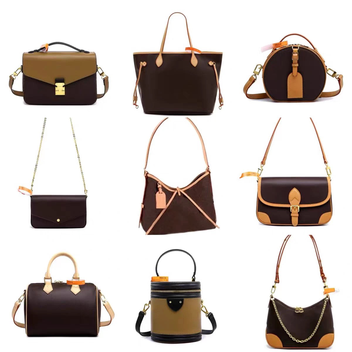 Elegant Women's Authentic Leather French Stick Bucket Bag