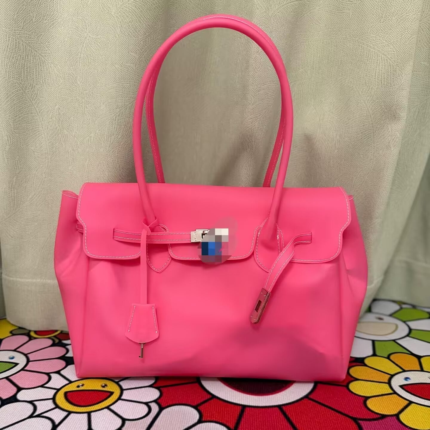 Women's Style Transparent Jelly Fashion Twist Large Capacity Portable Women's Shoulder Bag