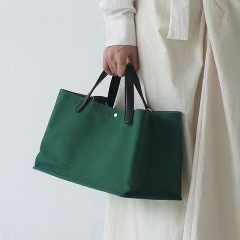Leather Minimalist Cowhide Commuter Large Capacity Totes High-grade Handbags