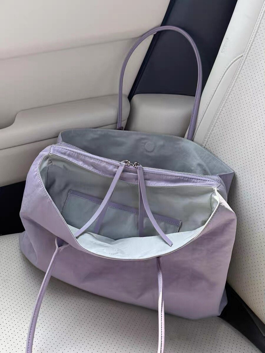Women's Niche Contrast Color Light Nylon Large Capacity Women's Shoulder Bag