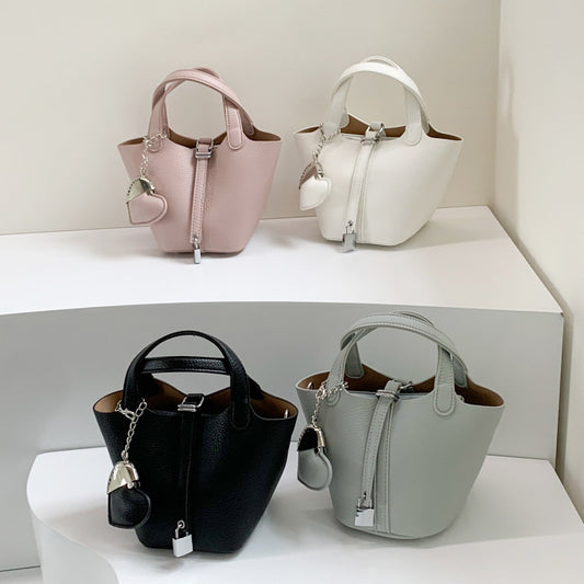 Lychee Pattern Vegetable Basket Large Capacity Commuter Fashionable Classic Western Bucket Bag