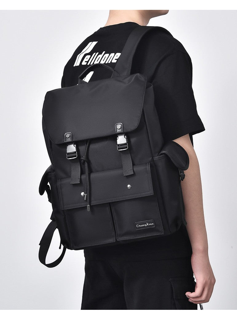 Men's Fashion Simple Waterproof Large Capacity Commuter Leisure Backpack
