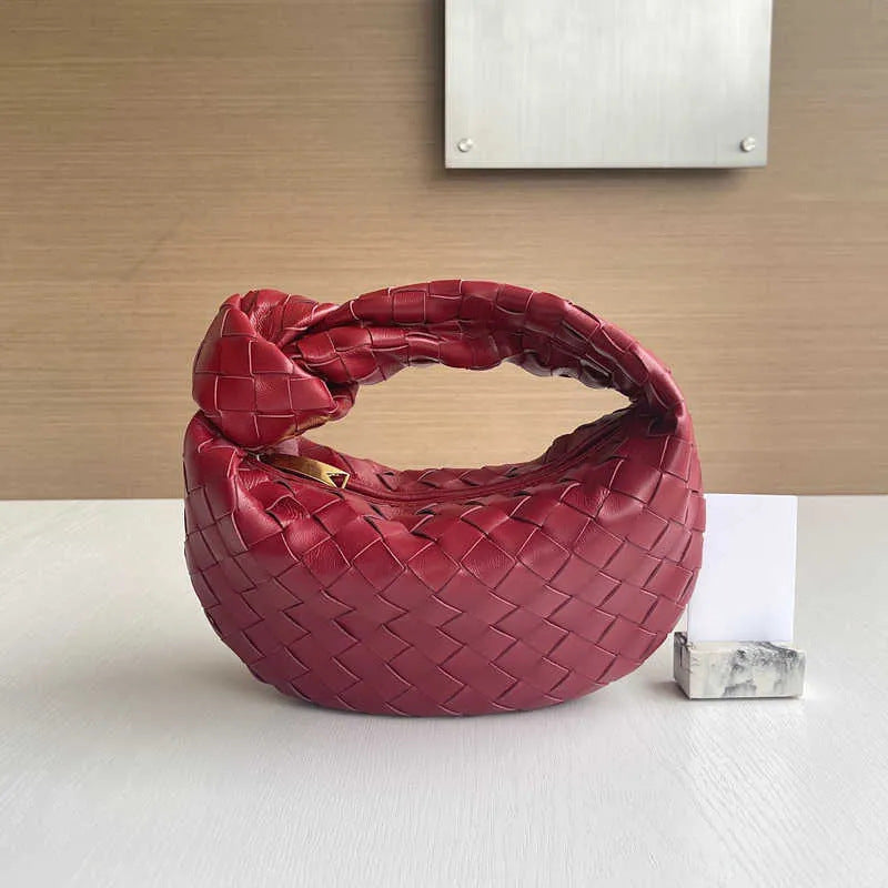 Women's Woven Fashionable Portable Dumpling Design Knotted Bags