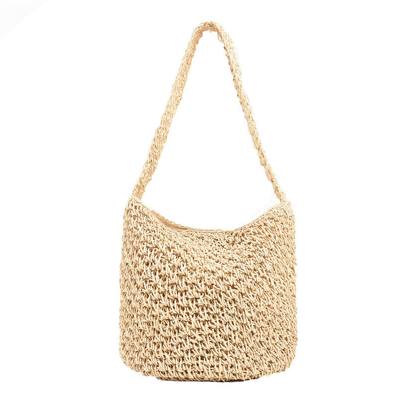 Women's Straw Weaving Hollow Seaside Beach Vacation Idle Style Bags