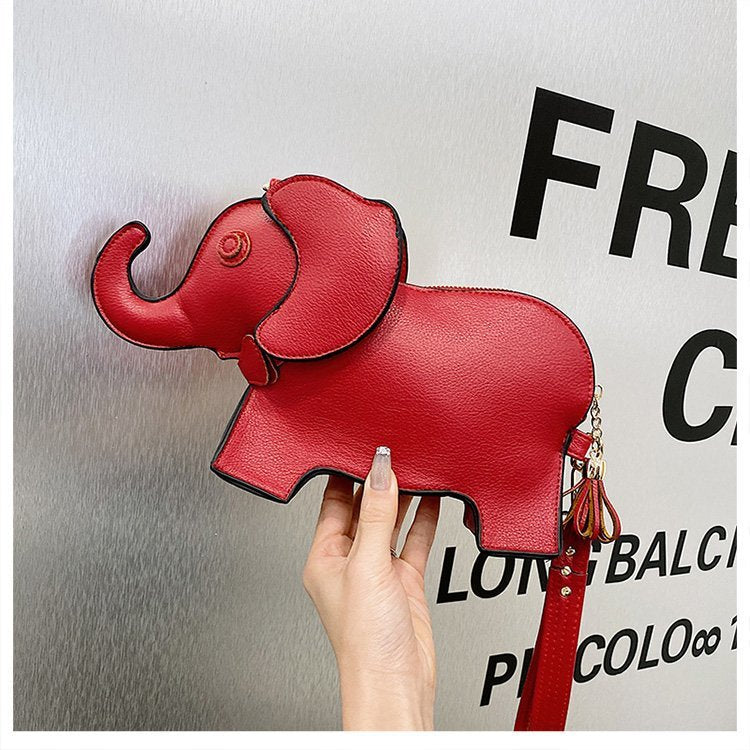 Funny Elephant Cartoon Young Shaped Mobile Women's Messenger Bag