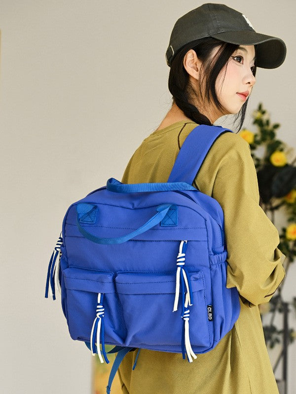 Women's & Men's Simple Design Sense Commuter Double Fashion Leisure Backpack