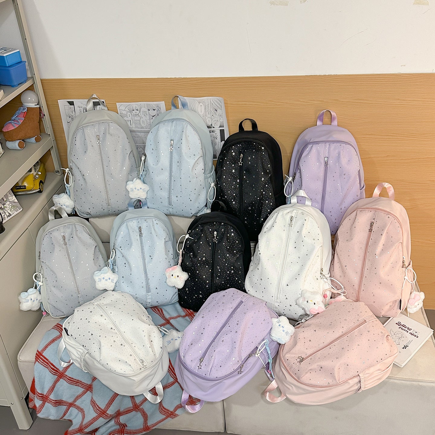 Style Good-looking Fresh Sweet Star Moon Leisure Backpack