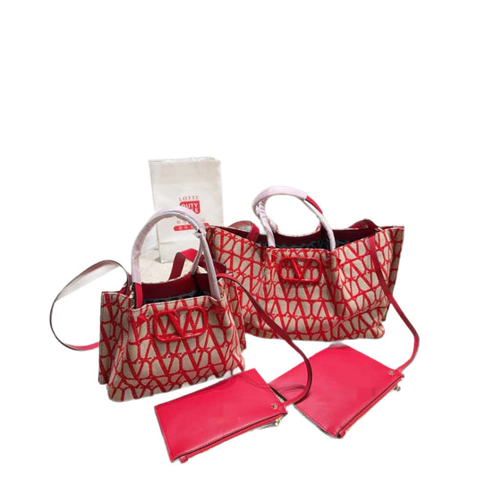 V Standard Letters Wash Portable Personal Hygiene Hand Carrying Commute Women's Handbag