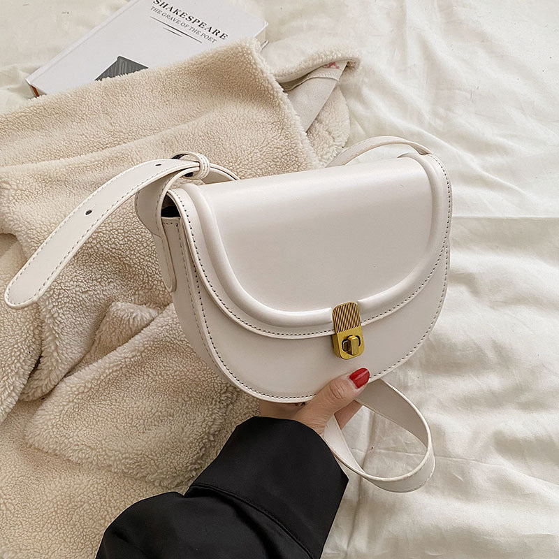 Women's Retro Textured Popular One Saddle Women's Messenger Bag