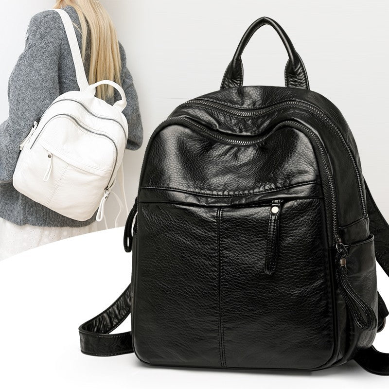 Women's Washed Leather Leisure Mini Fashion Large Bags
