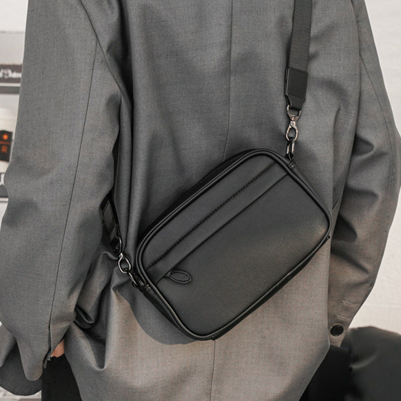 Men's Fashion Korean Brown Crazy Horse Leather Men's Bags