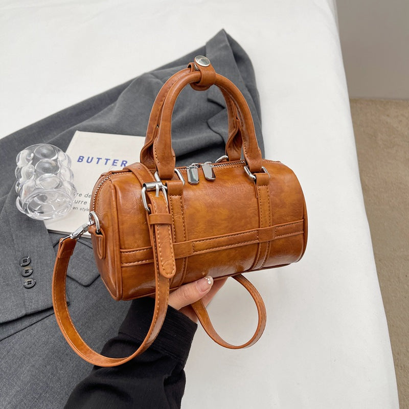 Women's Fashion Hand Carrying Bowling Summer Simple Pleated Niche Bags