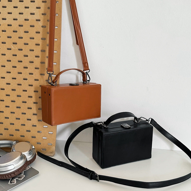 Men's Fashion Box Street Popular Korean Style Hardshell Men's Messenger Bag