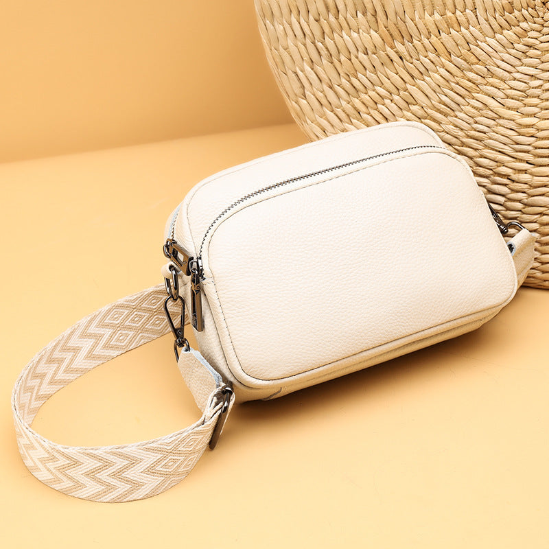 Women's Genuine Leather Trendy Fashion Top Layer Small Square Bags