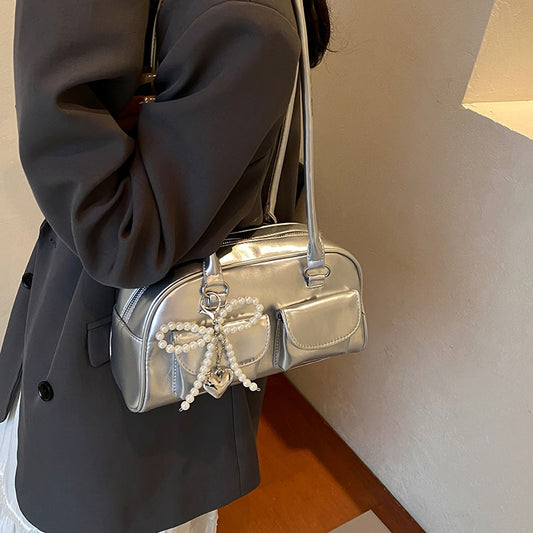 Women's Korean Style Trendy Bow Summer Simple Underarm Bag