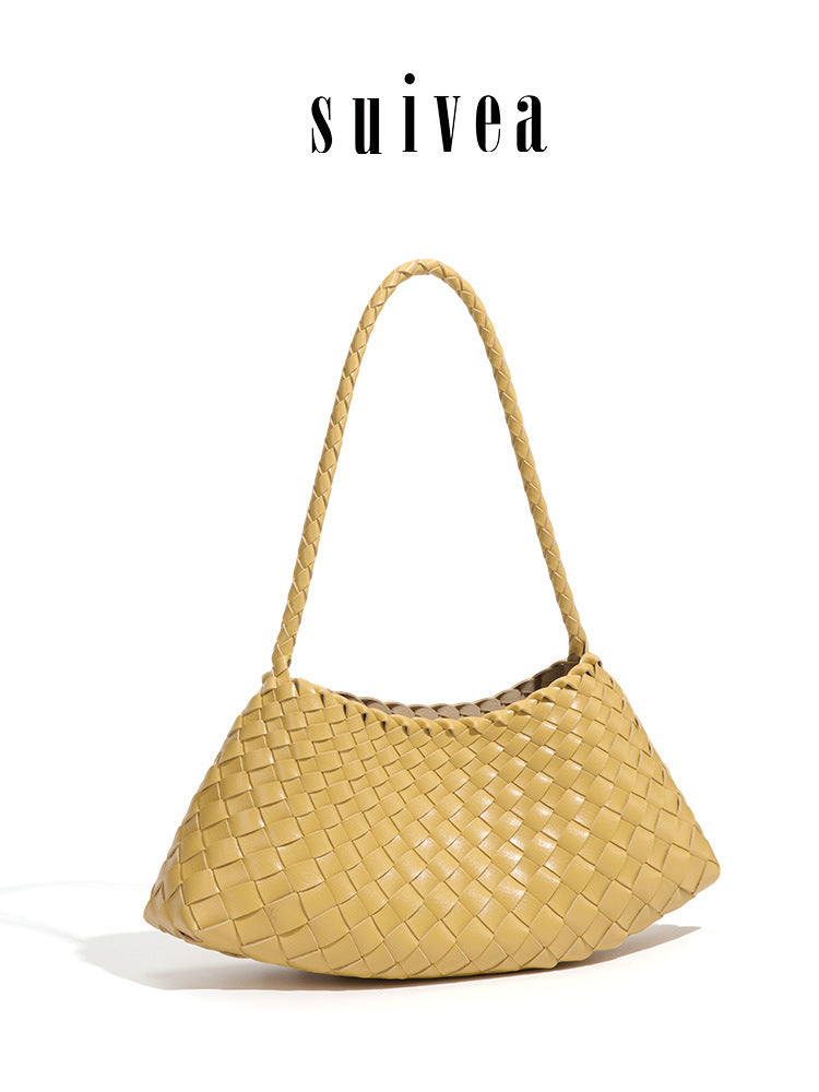 Vegetable Basket Simple Moon Commuter Portable Women's Shoulder Bag