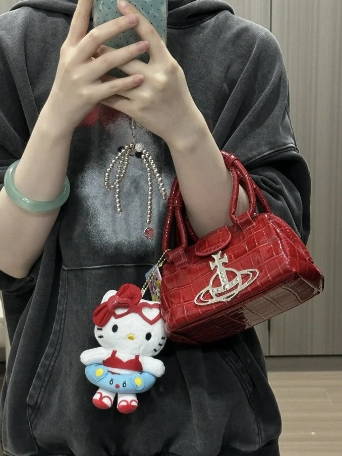 Version Dowager Waste Saturn Portable Chain Mini Crocodile Pattern Bags