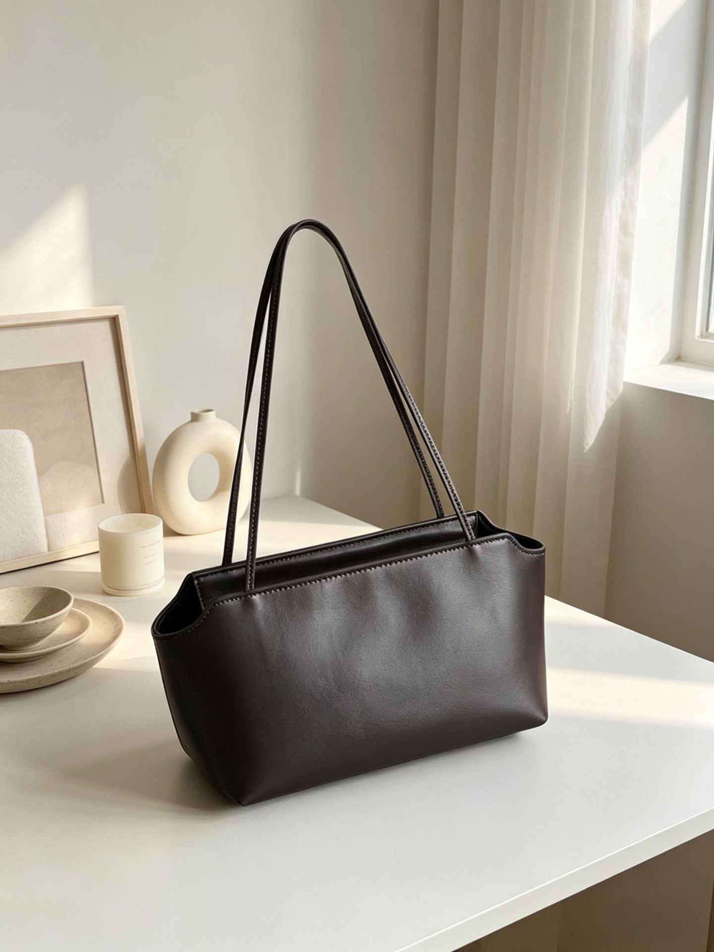 Outside Sheepskin Korean Style Minimalist Fashion Commuter Underarm Bag
