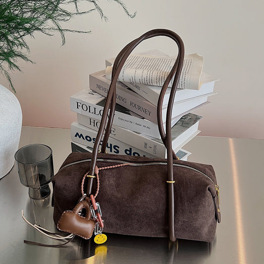 Women's Retro Minority Portable Commuter Fashion Suede Underarm Bag