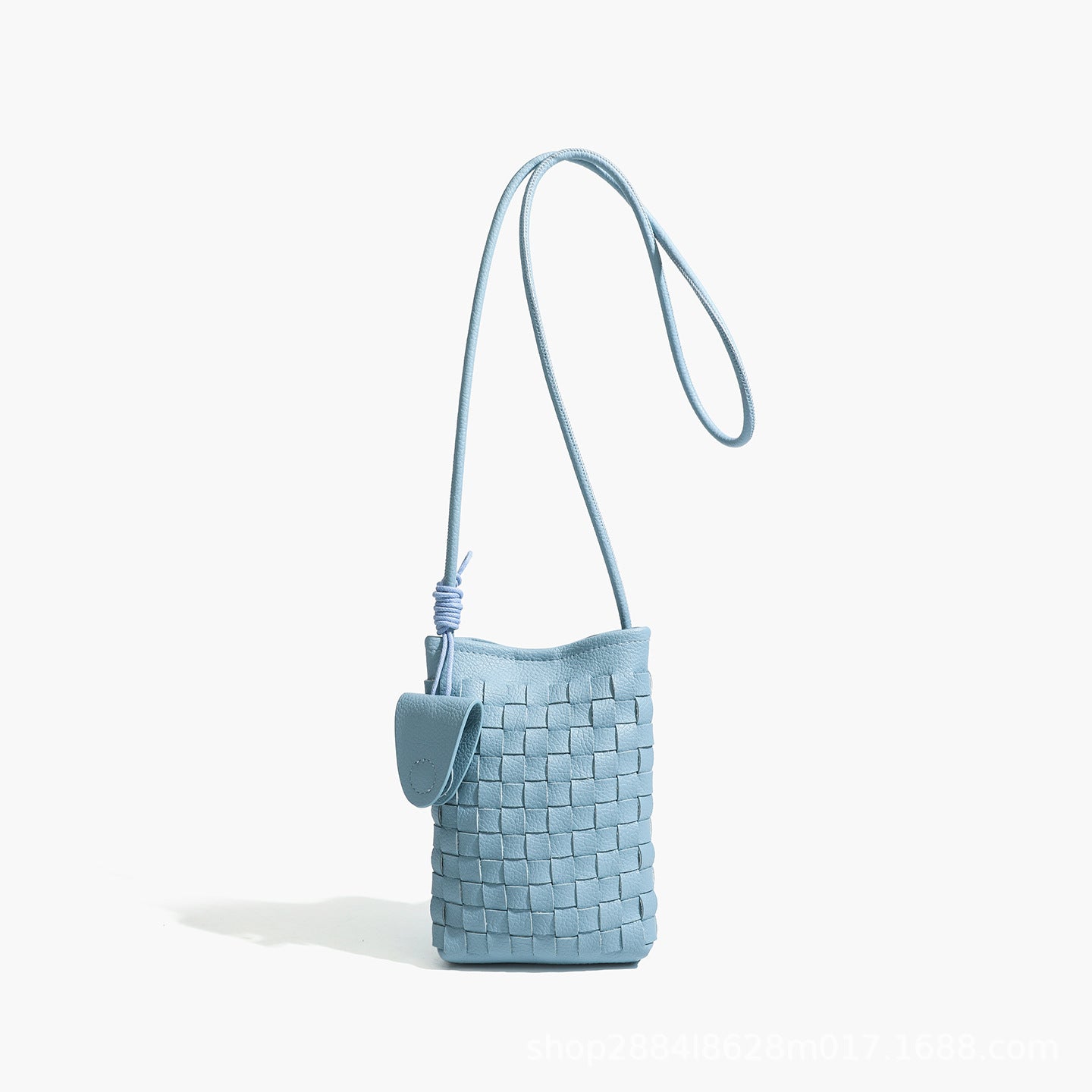 Woven Female Mini Lightweight Compact Vertical Mobile Phone Bag
