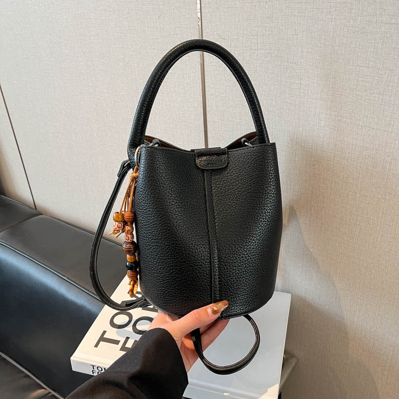 Women's Niche Retro Advanced Texture Daily Commuter Cross Bucket Bags