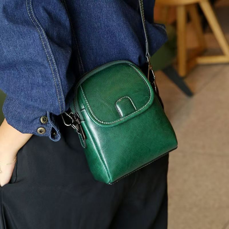 Leather Genuine Vertical Fashion Clothing Matching At Home Mobile Phone Bag