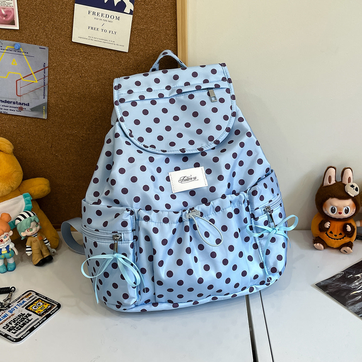 Women's Capacity Fashion Excursion Polka Dot Personality Women's Backpack