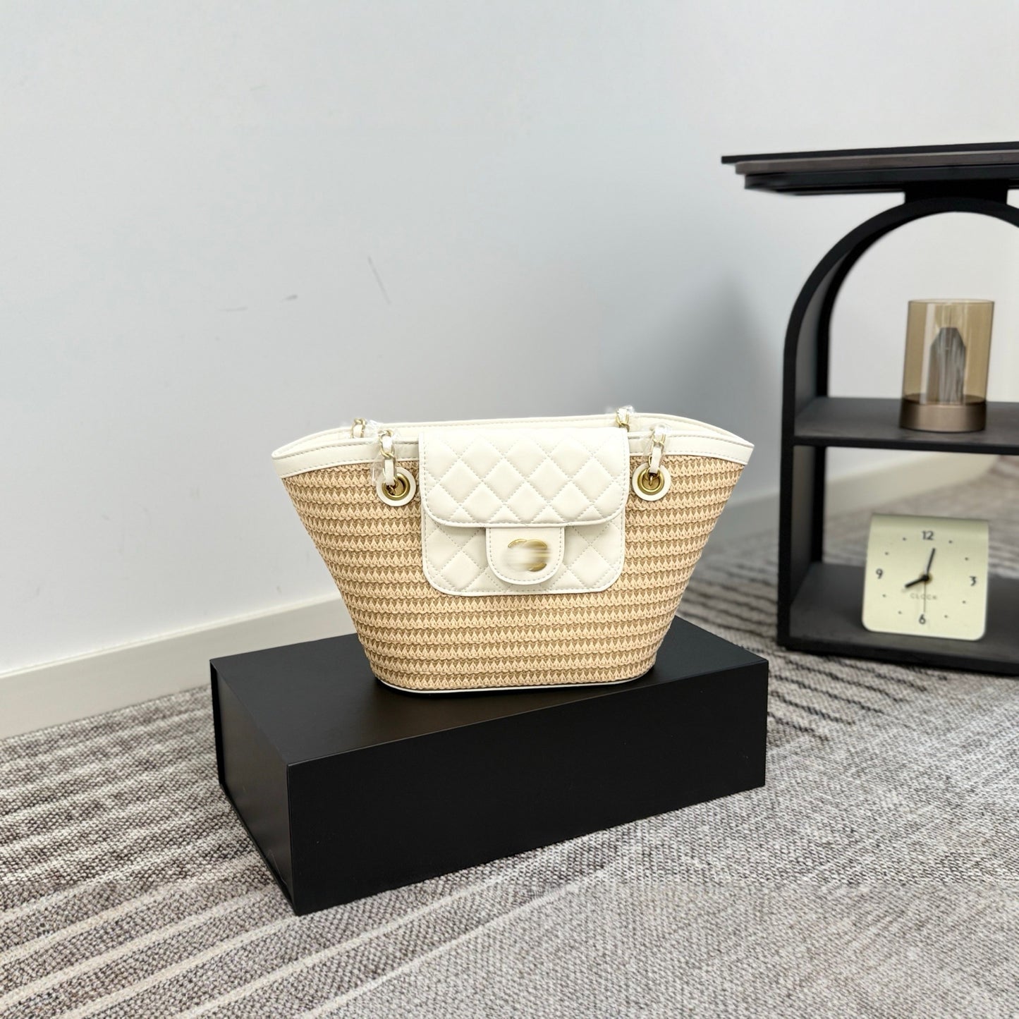 Large Capacity Summer Woven Raffia Straw Women's Shoulder Bag