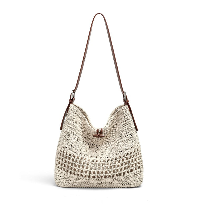 Women's Woven Summer Versatile Large Capacity Beach Vacation Tote Bags